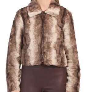 LAUNDRY by Shelli Segal faux fur cropped jacket